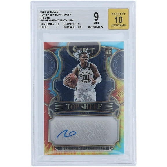 Bennedict Mathurin Indiana Pacers Autographed 2022-23 Panini Select Tie Dye Prizm #TSS-BNM #2/25 BGS Authenticated 9/10 Rookie Card - 9.5,9,9,8.5 Subgrades - Fanatics Authentic Certified