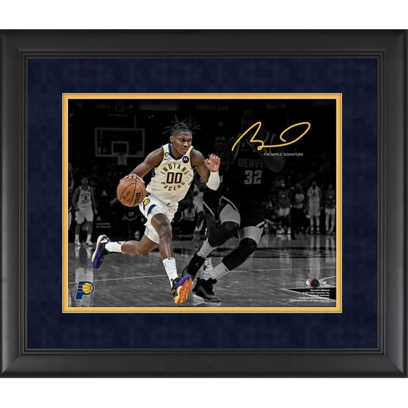 Bennedict Mathurin Indiana Pacers Framed 11" x 14" Spotlight Photograph - Facsimile Signature