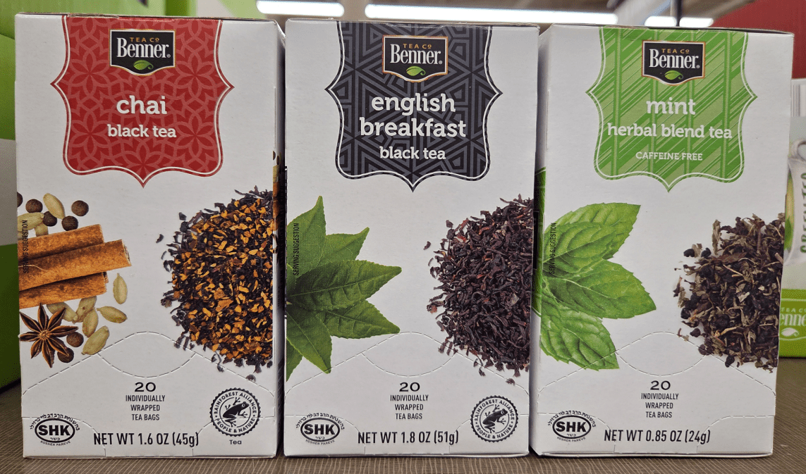 Benner Tea Co Assorted Tea Bags Chai, English Breakfast, Mint (3 Boxes ...