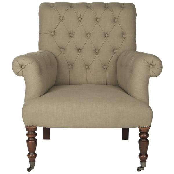 Contemporary Black and White Wood Accent Arm Chair 33"