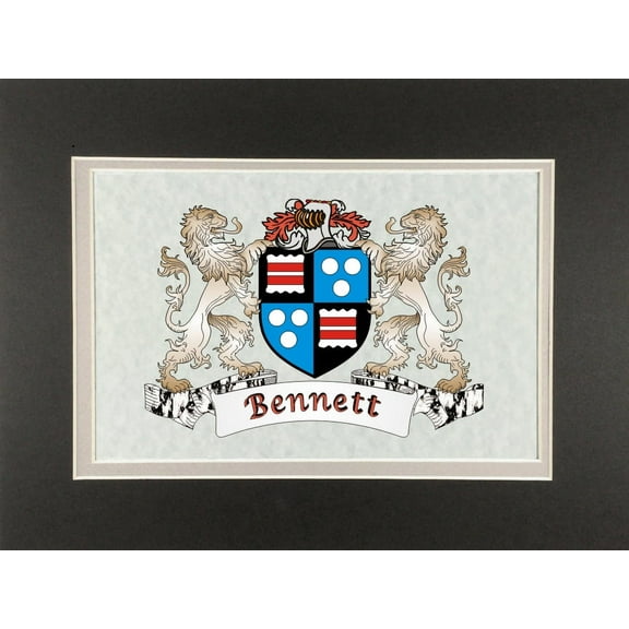 Bennett Irish Coat of Arms Print - Frameable 9" x 12"