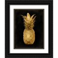 thumbnail image 1 of Bennett, Kate 12x14 Black Ornate Wood Framed with Double Matting Museum Art Print Titled - Gold Pineapple on Black I, 1 of 4