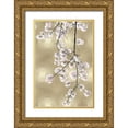 thumbnail image 1 of Bennett, Kate 13x18 Gold Ornate Wood Framed with Double Matting Museum Art Print Titled - Pink Blossoms on Gold III, 1 of 4