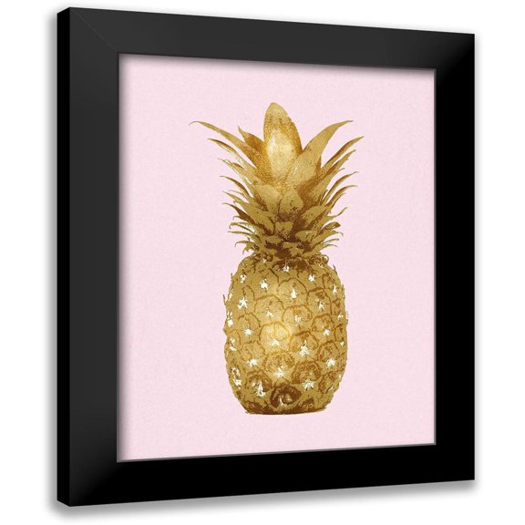 Bennett, Kate 15x18 Black Modern Framed Museum Art Print Titled - Pineapple Gold on Pink II