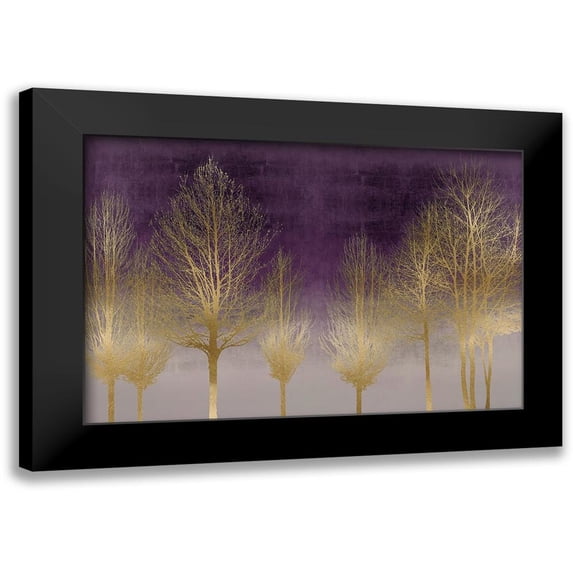 Bennett, Kate 18x13 Black Modern Framed Museum Art Print Titled - Gold Forest on Purple