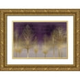 thumbnail image 1 of Bennett, Kate 18x13 Gold Ornate Wood Framed with Double Matting Museum Art Print Titled - Gold Forest on Purple, 1 of 4