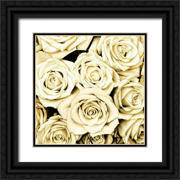 Bennett, Kate 20x20 Black Ornate Wood Framed with Double Matting Museum Art Print Titled - Roses
