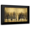 thumbnail image 1 of Bennett, Kate 24x17 Black Modern Framed Museum Art Print Titled - Tree Line on Gold, 1 of 5
