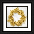 thumbnail image 1 of Bennett, Kate 26x26 Black Ornate Wood Framed with Double Matting Museum Art Print Titled - Golden Wreath I, 1 of 4