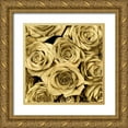 thumbnail image 1 of Bennett, Kate 26x26 Gold Ornate Wood Framed with Double Matting Museum Art Print Titled - Gold Roses, 1 of 4
