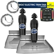 Bennett Marine Bolt Electric Trim Tab System 12 x 12, Includes Integrated Helm Control, Actuators, Wires Harnesses and Mounting Hardware, Complete Kit BOLT1212, 12V DC - FO4321