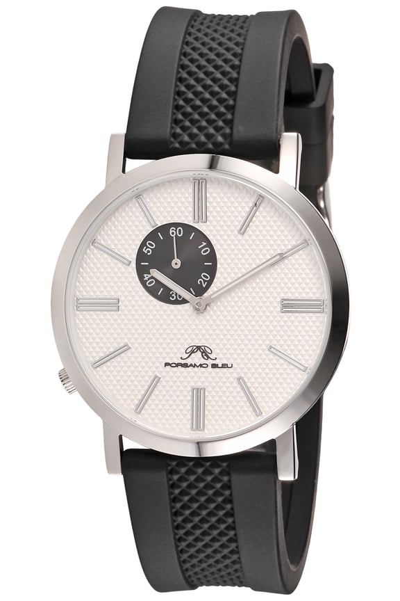 Bennett Silicone Silver Tone and Black Men's Watch 1461CBER