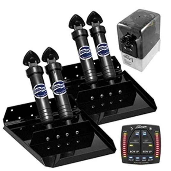 Bennett Trim Tabs ST16ATP Performance Sport Tab System - Black-Powder-Coated with Auto Trim Pro
