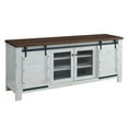 thumbnail image 1 of Modway Bennington 71" Rustic Sliding Door TV Stand in White, 1 of 7