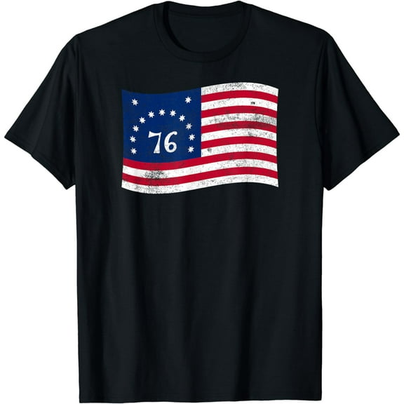 Bennington 76 American Flag – Historic Patriotic T-Shirt