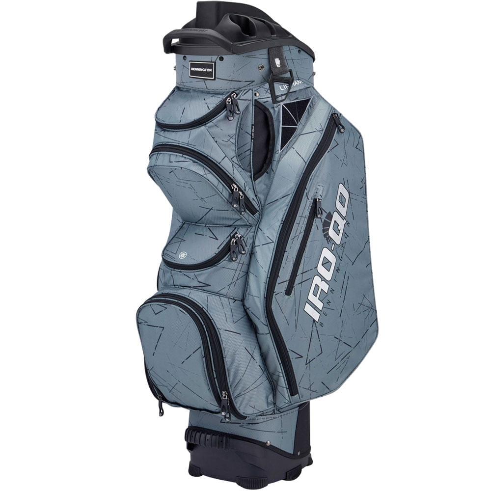Bennington Quiet Organizer 14 IRO QO Gray Flash Black Cart Golf Bag
