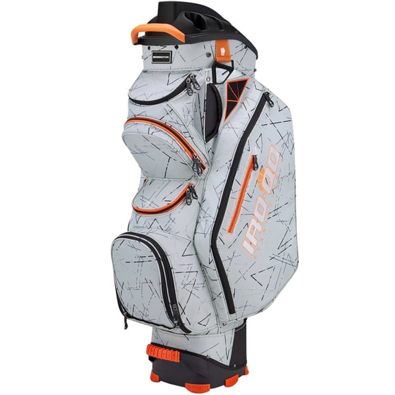 Bennington Quiet Organizer 14 IRO QO Silver Flash Orange Cart Golf Bag