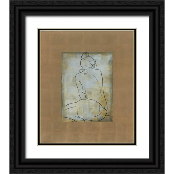 Bennion, Dan 15x17 Black Ornate Wood Framed with Double Matting Museum Art Print Titled - Femme assise II