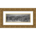 thumbnail image 1 of Bennion, Scott 24x11 Gold Ornate Wood Framed with Double Matting Museum Art Print Titled - Zebra Patterns, 1 of 4
