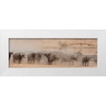 thumbnail image 1 of Bennion, Scott 32x13 White Modern Wood Framed Museum Art Print Titled - Spooked Buffalo, 1 of 4