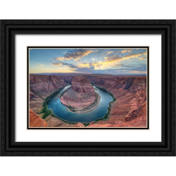 Bennion, Scott 32x23 Black Ornate Wood Framed with Double Matting Museum Art Print Titled - Grand Canyon Sunset