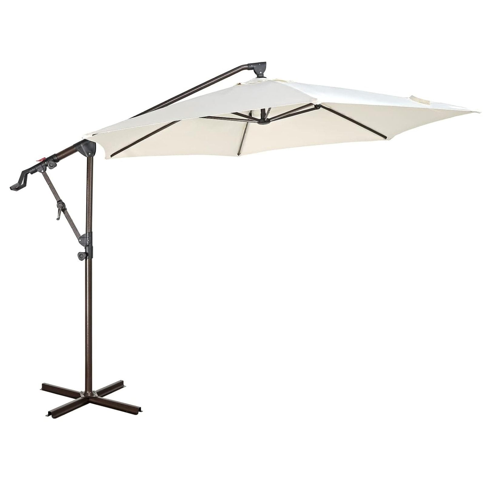 Bennium 10ft Offset Hanging Patio Umbrella, Outdoor Cantilever Aluminum