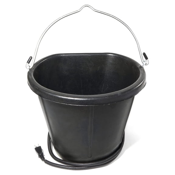 Bennium -15R 4.5 Gallon Rubber 90 Watt Heated Bucket w/Built in Thermostat to Resist Cold