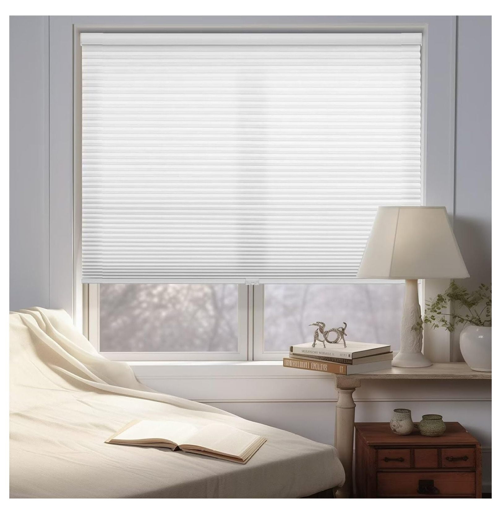 Bennium Cellular Shades Light Filtering Cordless, Door Window Blinds Thermal Insulated