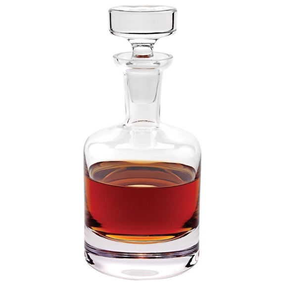 Bennium Como European Crystal Decanter - 28 oz. Lead- Crystal Whiskey, or Bourbon Decanter with Stopper - European Handcrafted Barware