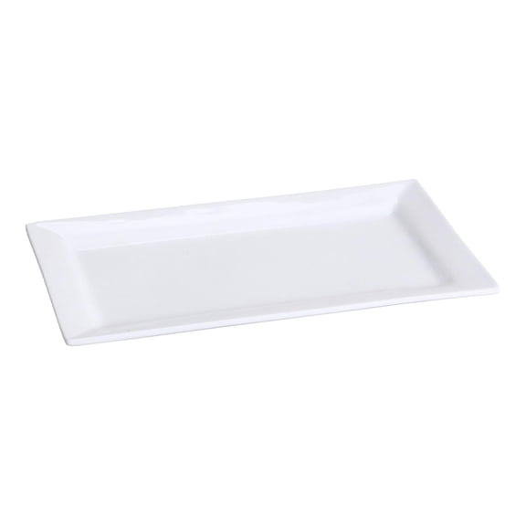 Bennium LK-214 Rectangular Plate, 14.25" Length x 7" Width, Porcelain, Bone White, Pack of 12