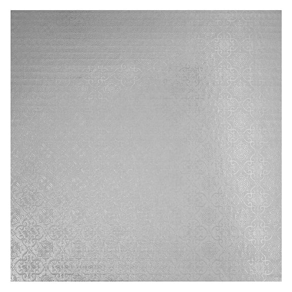 Bennium Silver Square Cake Pastry Drum Board 1/4 Inch Thick, 9" x 9" - Pack of 10