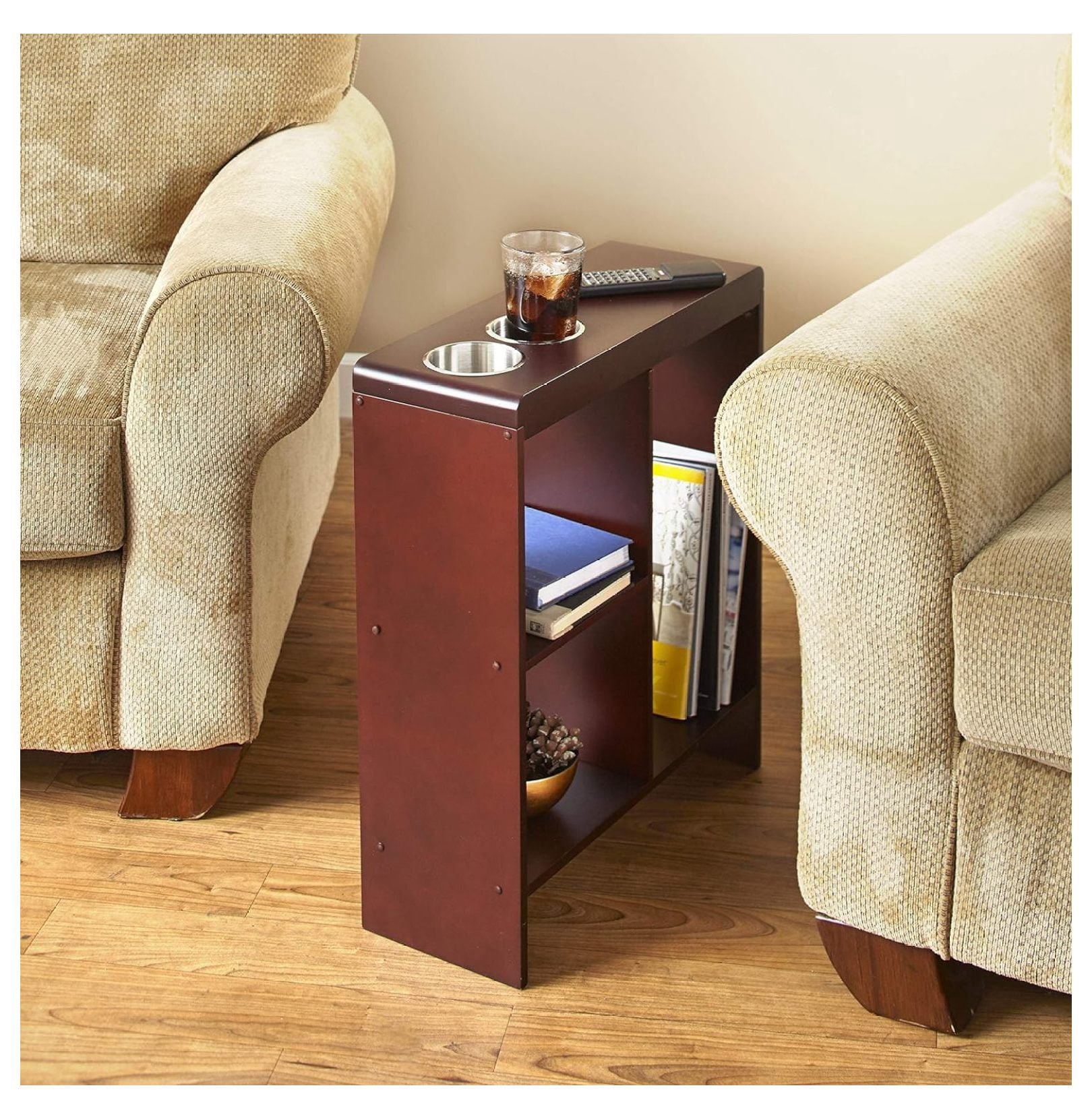 Slim End Tables With Drink Holders
