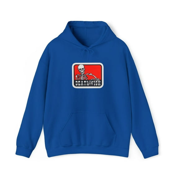 Benny Boys Skeleton Deathwish 2000s Skateboard Vintage Classic Hoodie Print - L / Royal