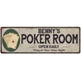 thumbnail image 1 of Benny's Poker Room 6x18 Metal Sign Game Decor 106180048040, 1 of 1