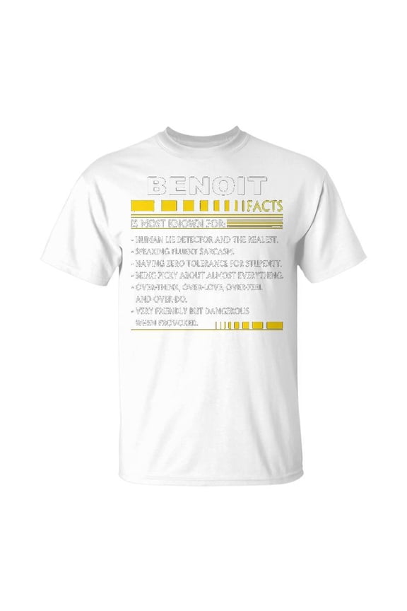 Benoit Name Gift Benoit Facts V2 Unisex Jersey Crewneck Tshirt