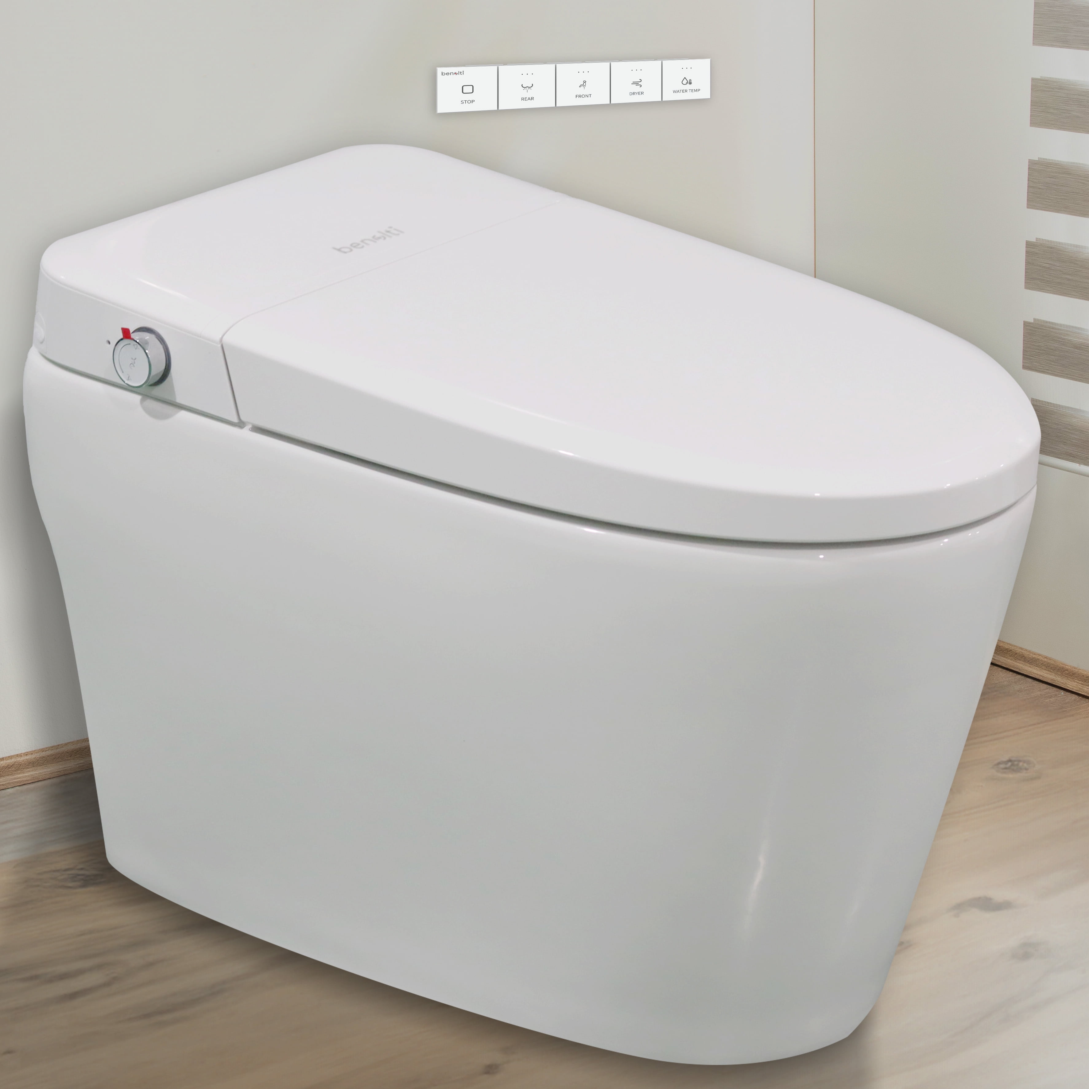 Benolti  BN-6100SA,1-Piece Tankless Smart Bidet Toilet, Auto Flush, UV Cleaner