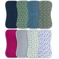thumbnail image 1 of Burp Cloths for Baby Boys, Super Soft and Extra Absorbent Organic Cotton Burping Rags Spit Up Cloth Sets for Newborns 8-Pack, 1 of 9