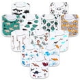 thumbnail image 1 of Benoxine Unisex Baby Bibs: Cotton, 12-Pcs Set for Newborns Drooling & Teething, 1 of 8