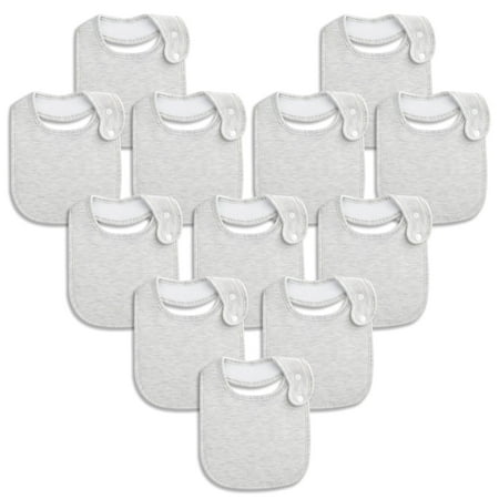 Benoxine 12-Pack Baby Bibs for Boys & Girls, Bandana Drool Bibs, Super Soft Absorbent Bibs, Adjustable Snaps, Machine Washable Newborn Teething Gift Set