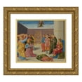 thumbnail image 1 of Benozzo Gozzoli 17x15 Gold Ornate Wood Frame and Double Matted Museum Art Print Titled - Saint Peter and Simon Magus, 1 of 4