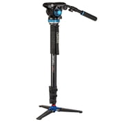 Benro A48FD Classic Aluminum Video Monopod with 3-Leg Base and S6 PRO Flat Base Fluid Video Head