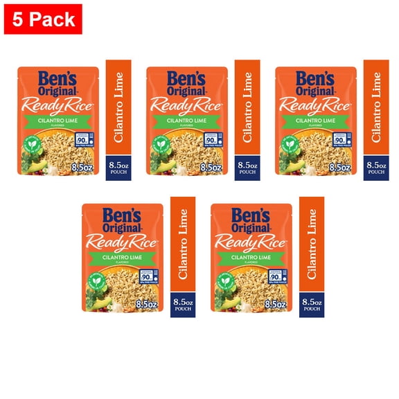Bens Original Ready Rice Cilantro Lime Flavored Rice, Easy Dinner Side, 8.5 oz Pouch 8.5 oz - 5 Pack