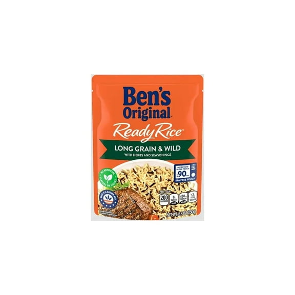 Bens Original Ready Rice Long Grain and Wild Rice, 8.8 Ounce -- 12 per Case.