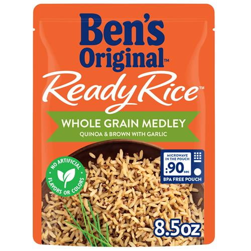 Bens Original Ready Whole Grain Medley Pouch Quinoa & Brown Rice With Garlic, 8.5 Oz. - Pack of 2
