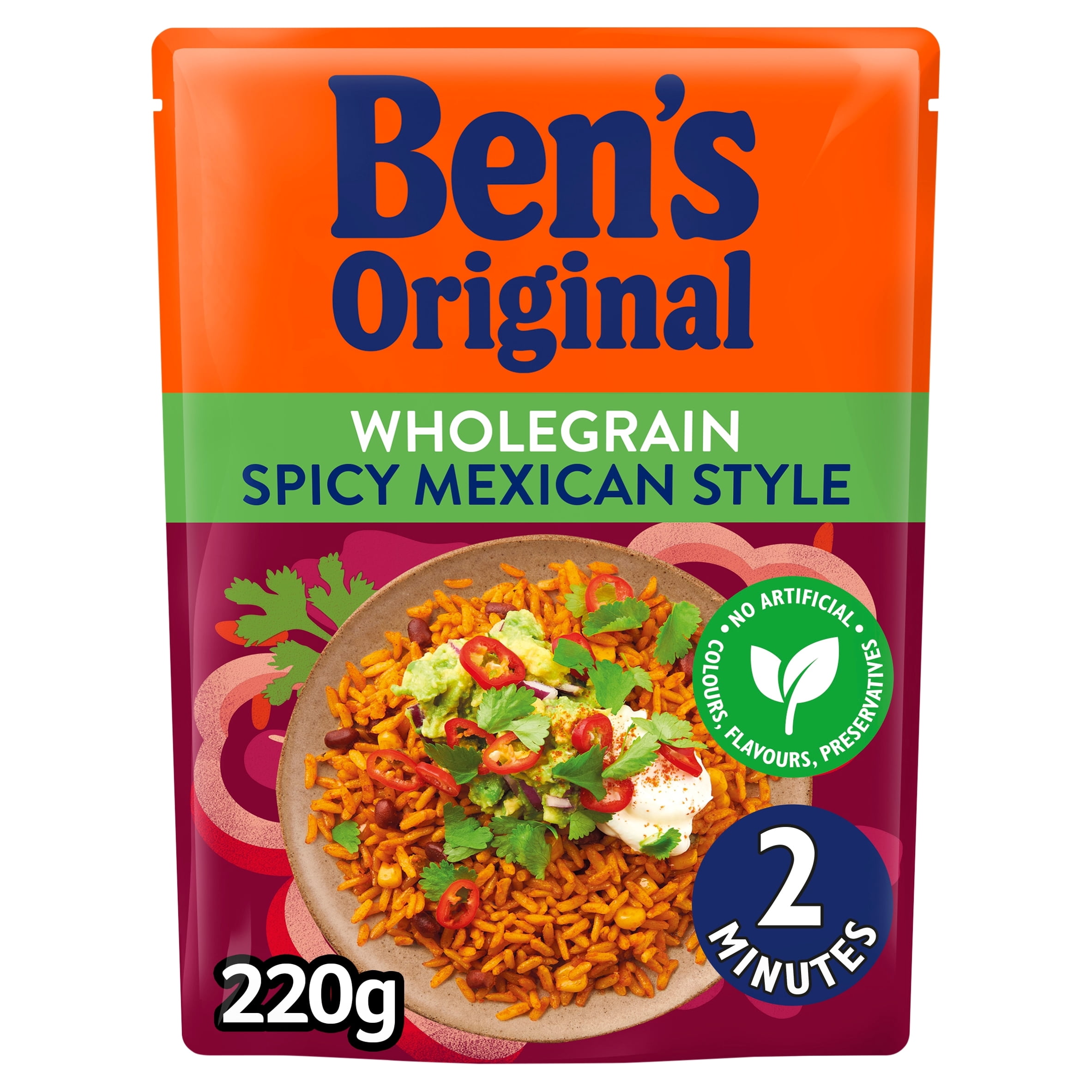 Bens Original Wholegrain Spicy Mexican Microwave Rice 220g, Imported ...