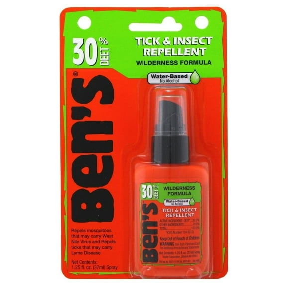 Bens Tick & Insect Repellent 30% Deet 1.25 Ounce Pocket Size 37ml 2 Pack