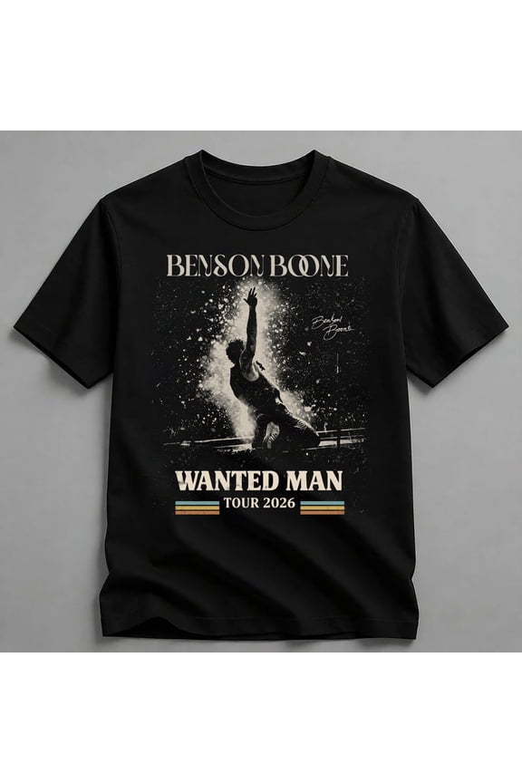 Benson B. Inspired Concert Tee, Wanted Man Style Shirt, Retro Music Fan T-Shirt