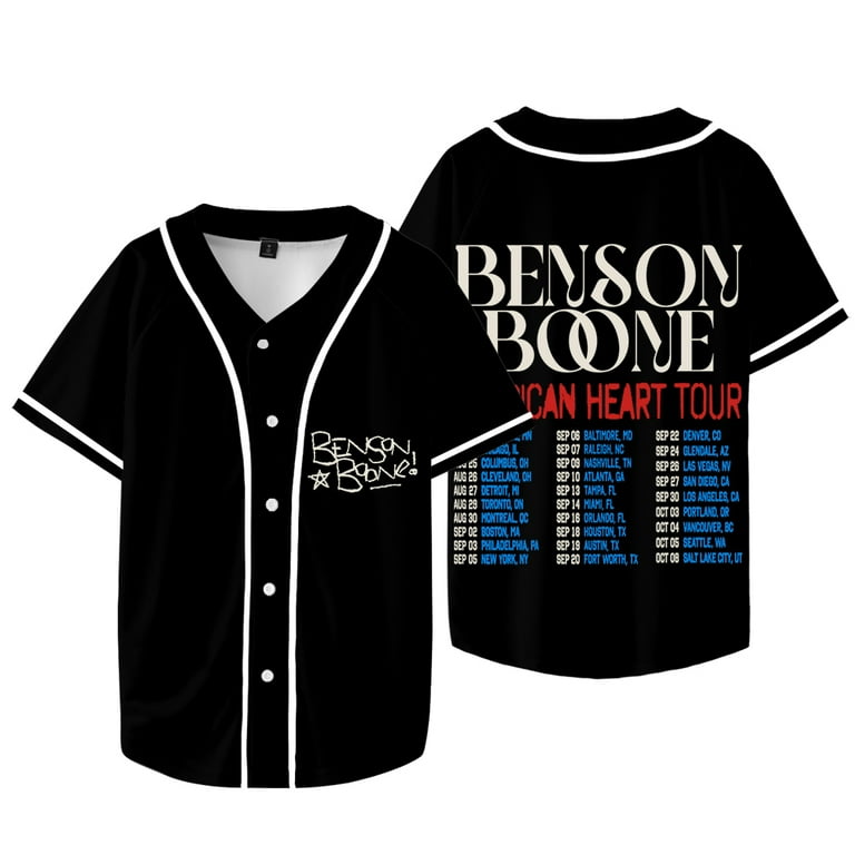 Benson Boone American Heart Tour Baseball Shirt Tee Merch