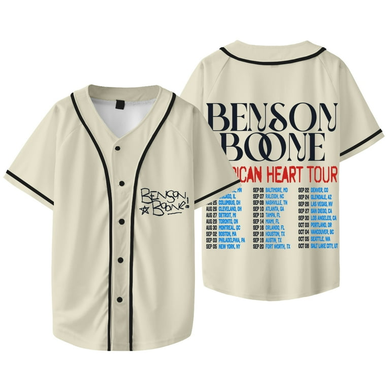 Benson Boone American Heart Tour Merch Baseball Jacket Tee