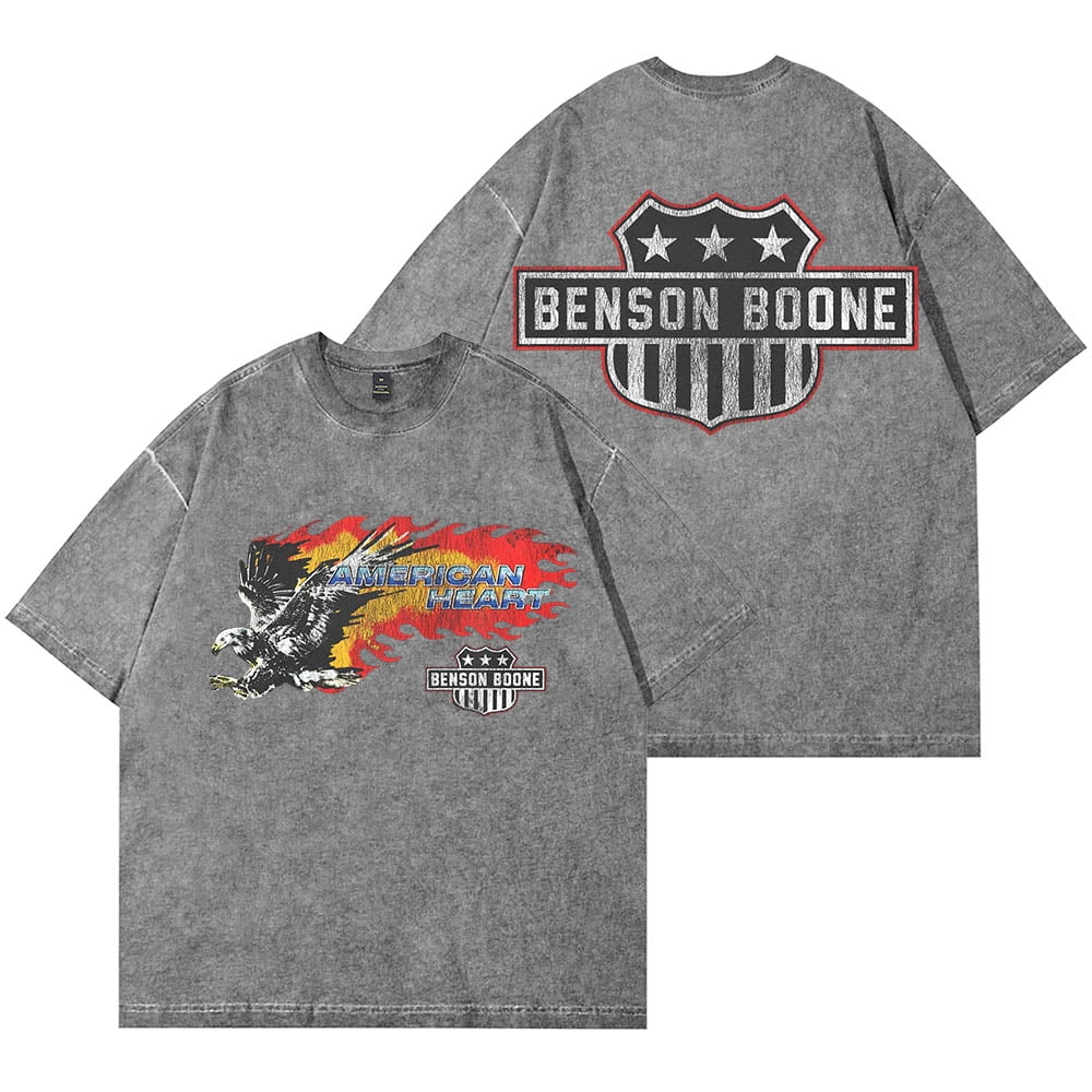 Benson Boone American Heart Vintage Wash T-Shirts Women Men